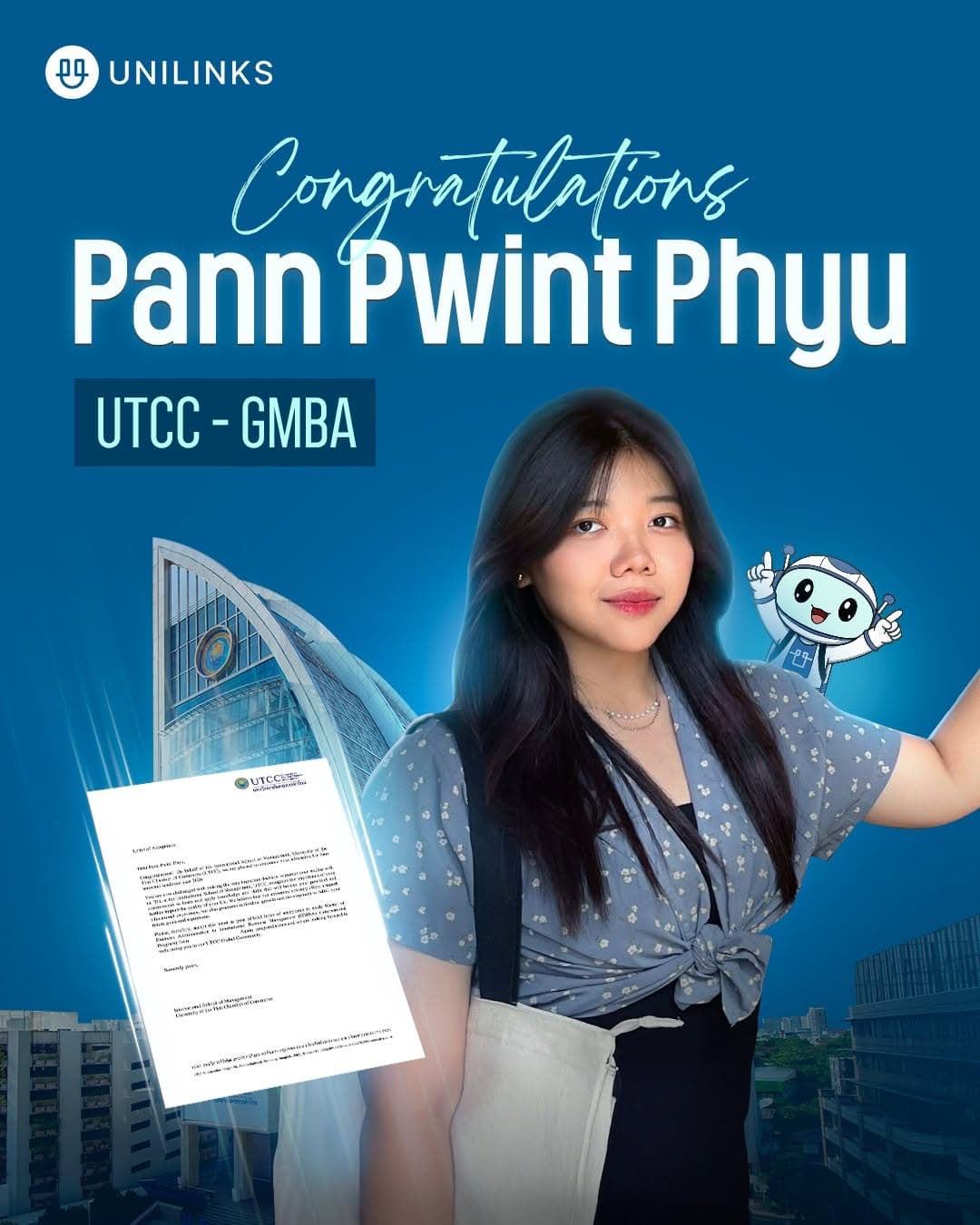Pann Pwint Phyu — Enrolled at UTCC — University of the Thai Chamber of Commerce, Global MBA (GMBA)